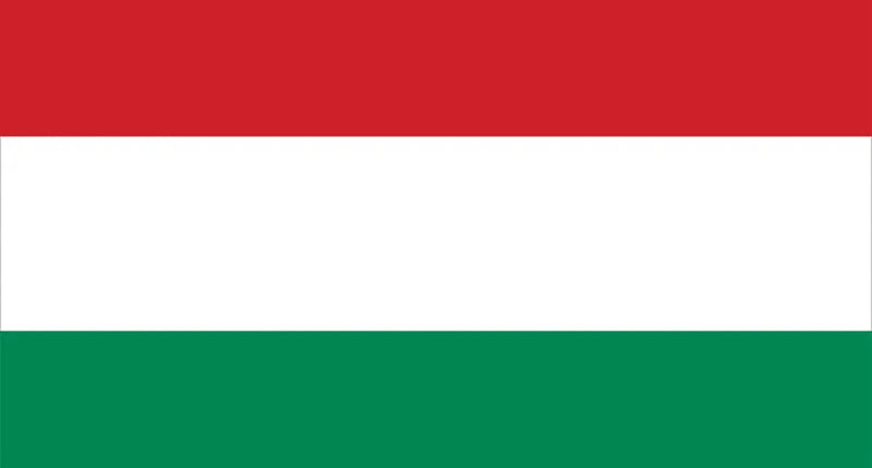 Vlag Hongarije met horizontale banen in rood, wit en groen, 150 x 90 cm, voor een landenfeest