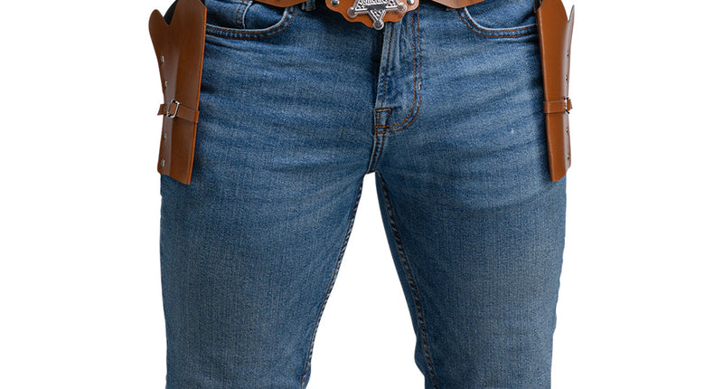 Wicked Costumes Cowboy riem met 2 holsters