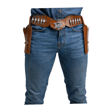 Wicked Costumes Cowboy riem met 2 holsters