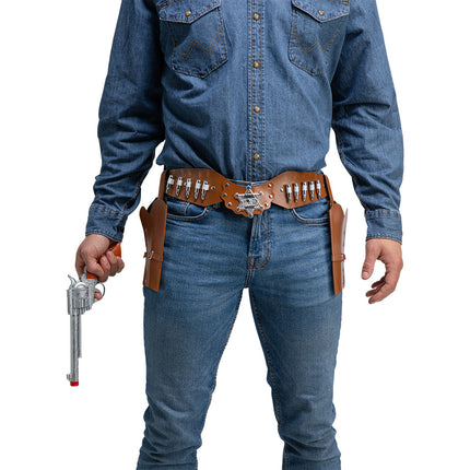 Wicked Costumes Cowboy riem met 2 holsters