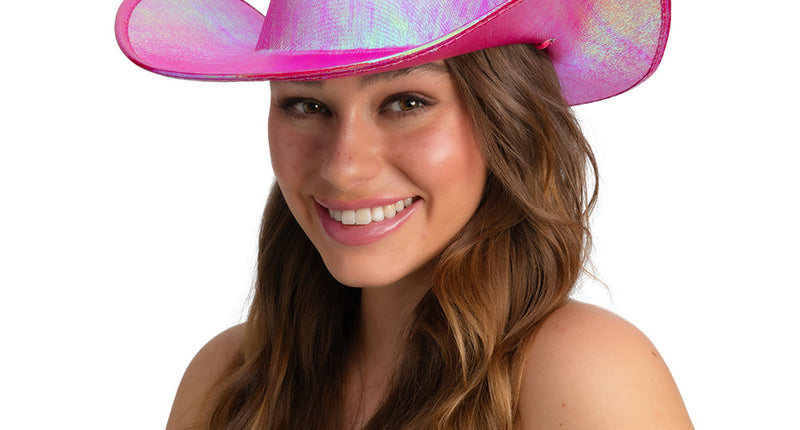 Wicked Costumes Cowboyhoed texaans - Roze glanzend