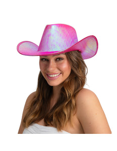 Wicked Costumes Cowboyhoed texaans - Roze glanzend