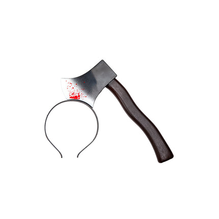 Wicked Costumes Diadeem bijl in hoofd