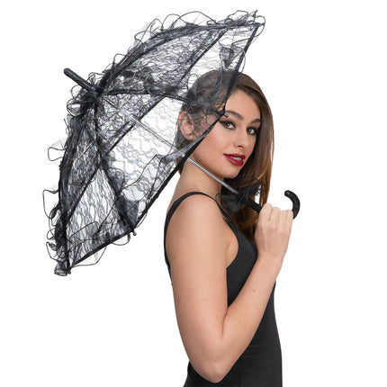 Wicked Costumes Kanten Gothic Parasol 55cm