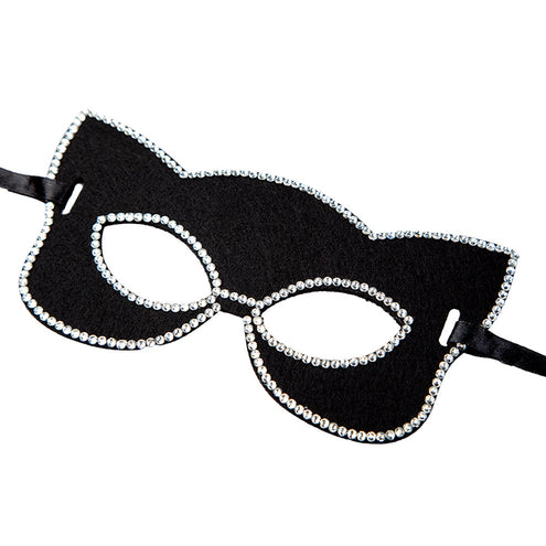 Wicked Costumes Kattenmasker sexy met diamanten rand