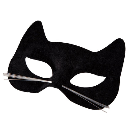 Wicked Costumes Kattenmasker zwart velours