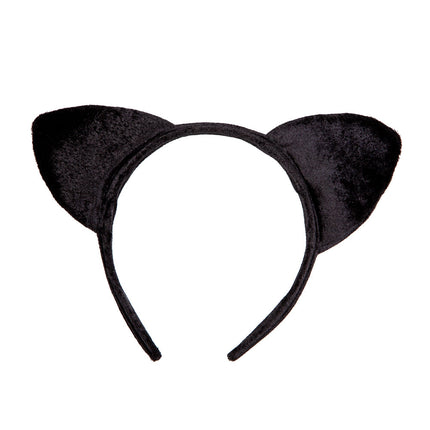 Wicked Costumes Kattenoortjes zwart velours