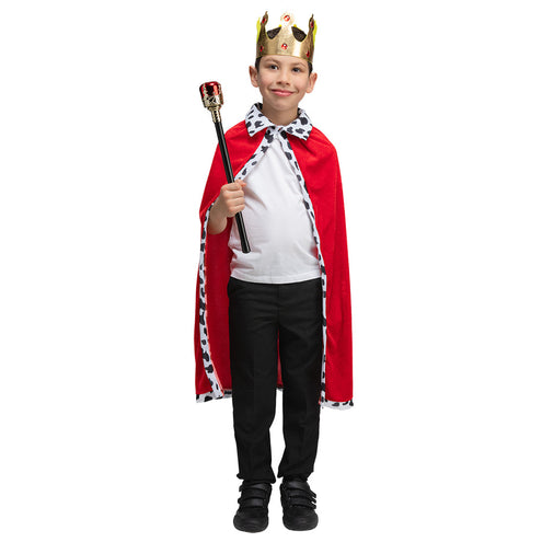 Wicked Costumes Koningsmantel & kroon (5-9) Rood