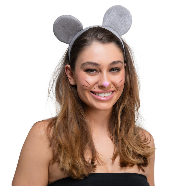 Wicked Costumes Muis Oren grijs Velours