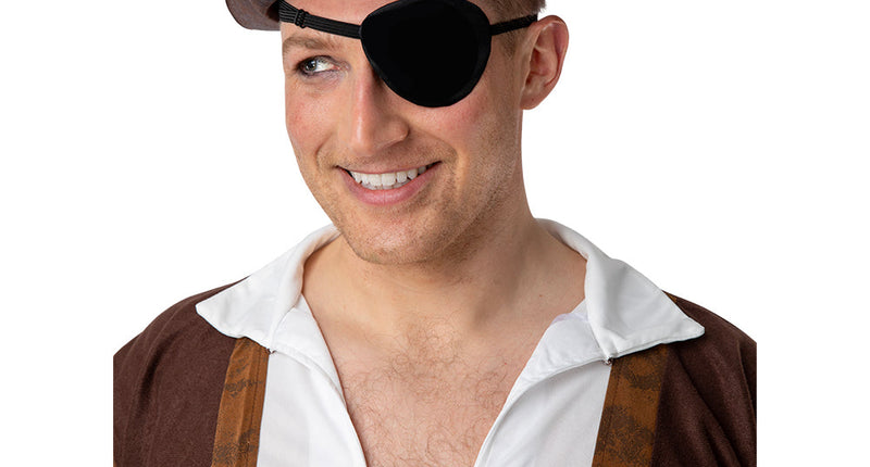 Wicked Costumes Ooglapje zwart satijn