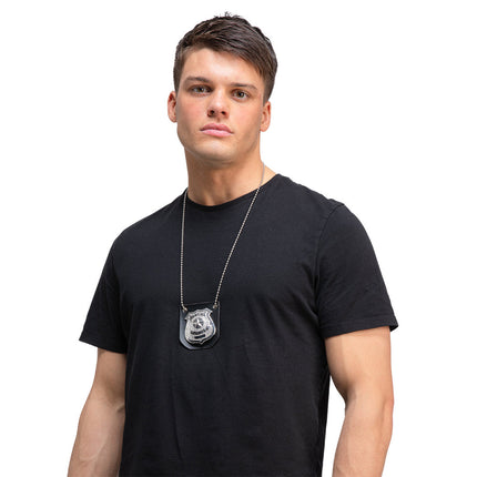 Wicked Costumes Politie badge aan ketting