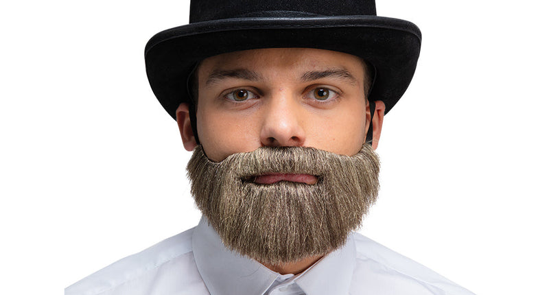 Wicked Costumes Realistische baard deluxe - Grijs