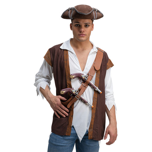Wicked Costumes Schouderholster met 2 geweren piraat