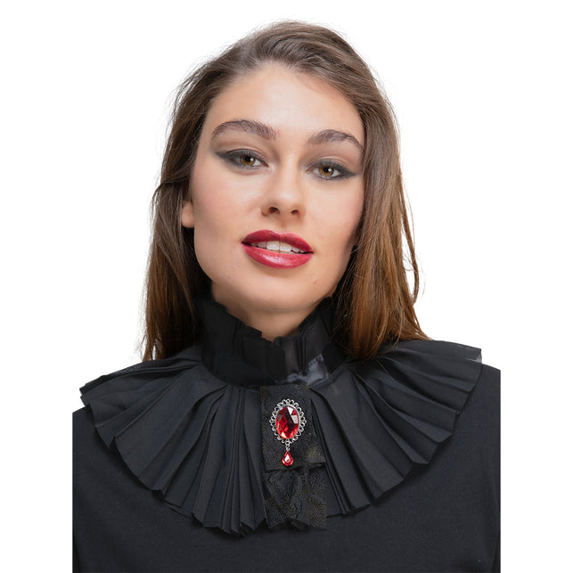 Wicked Costumes Vampierenkraag met juweel