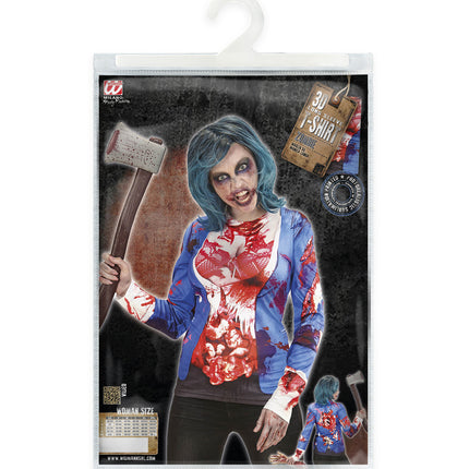 Widmann SRL 3D Zombie shirt volwassenen