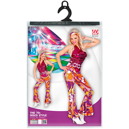 Widmann SRL 70's disco overall, riem en hoofdband
