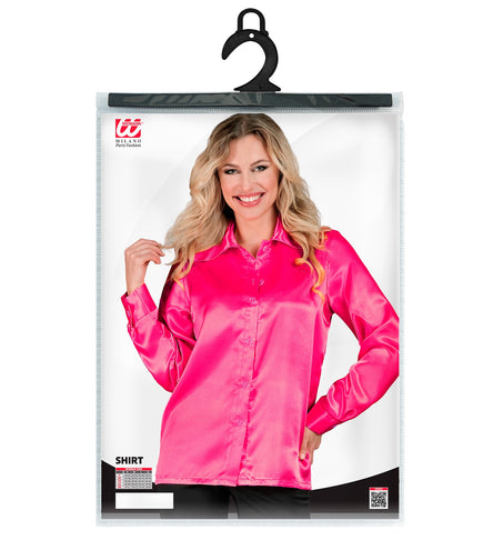 Widmann SRL 70's disco shirt satijn roze