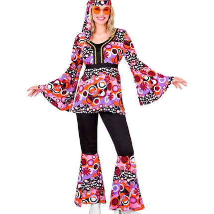 Widmann SRL 70s groovy kostuum roze Linda