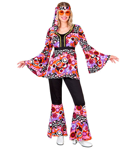 Widmann SRL 70s groovy kostuum roze Linda