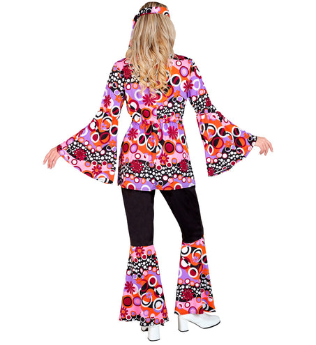 Widmann SRL 70s groovy kostuum roze Linda