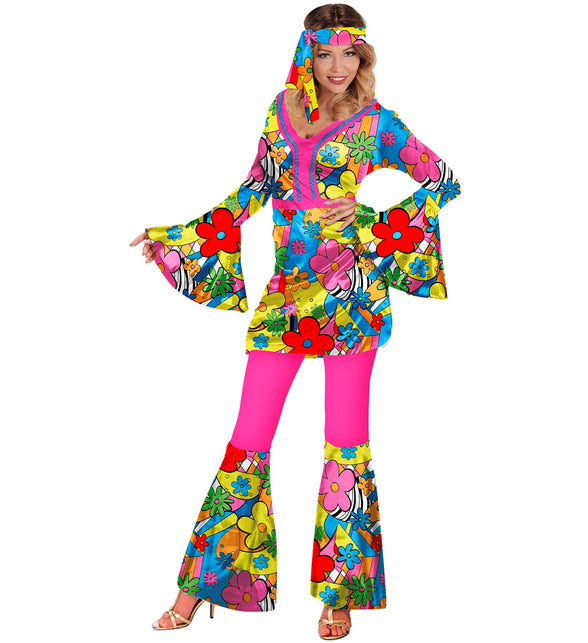 Widmann SRL 70s Hippie kostuum Flower Power