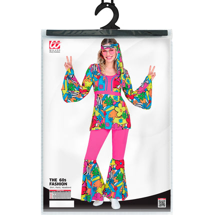 Widmann SRL 70s Hippie kostuum Flower Power