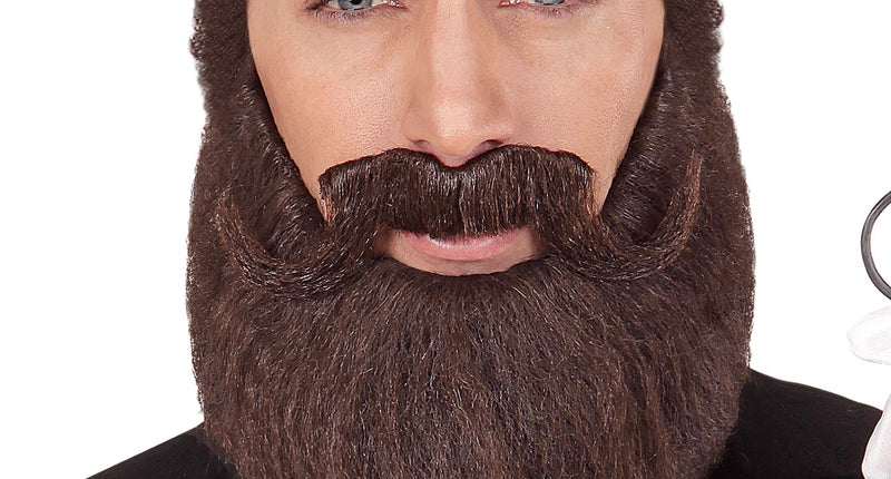 Widmann SRL Abraham baard met snor in bruin