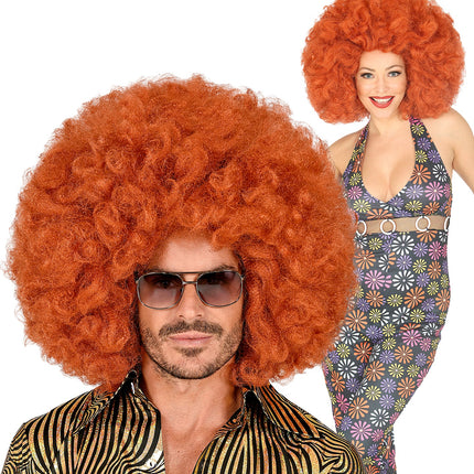 Widmann SRL Afro pruik koper kleur groot