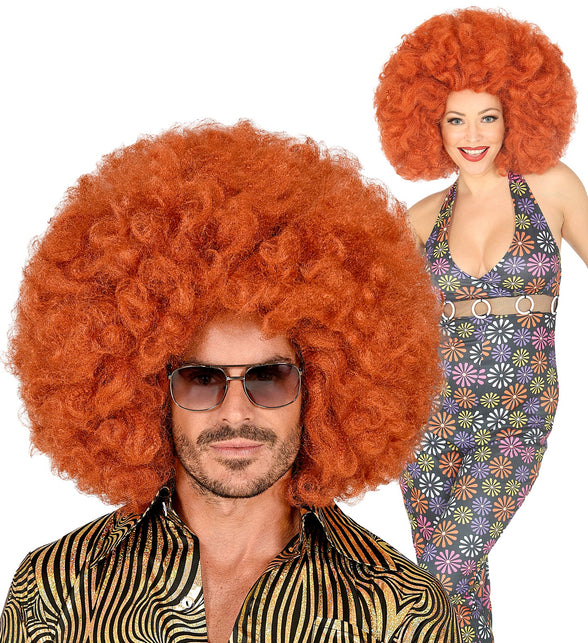 Widmann SRL Afro pruik koper kleur groot