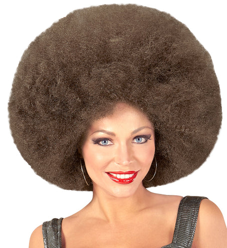 Widmann SRL Afro pruik mega groot bruin