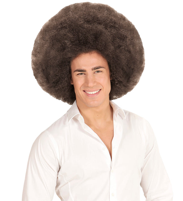 Widmann SRL Afro pruik mega groot bruin