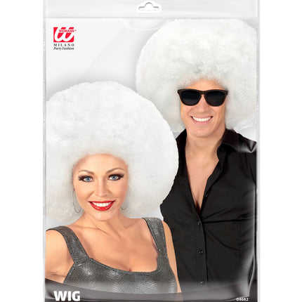 Widmann SRL Afro pruik mega groot wit