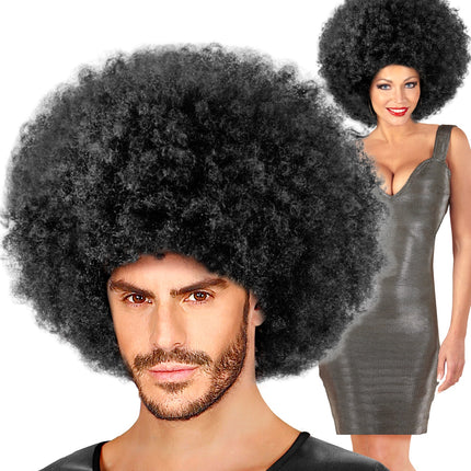 Widmann SRL Afro pruik zwart