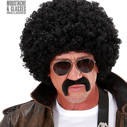 Widmann SRL Afro pruik  zwart