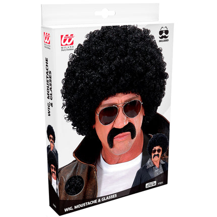 Widmann SRL Afro pruik  zwart