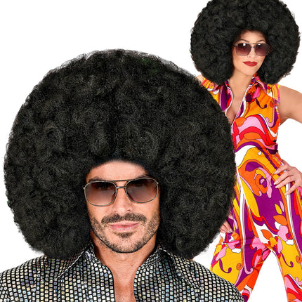 Widmann SRL Afro pruik zwart groot