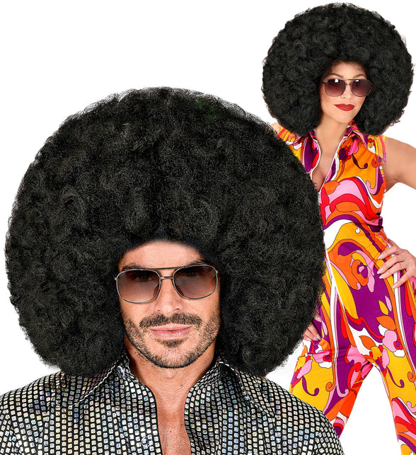 Widmann SRL Afro pruik zwart groot
