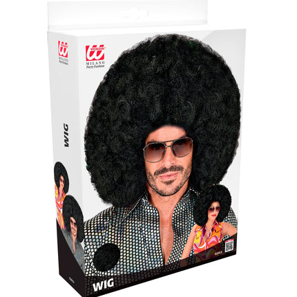Widmann SRL Afro pruik zwart groot