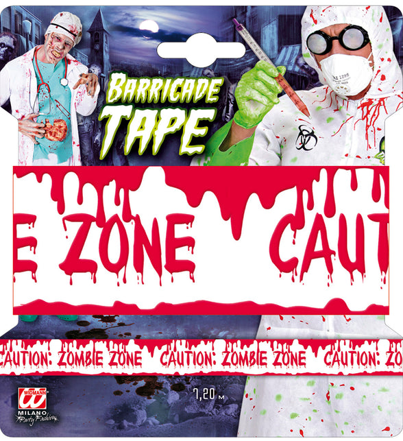Widmann SRL Afzetlint Tape Waarschuwing zombie zone 7,2m