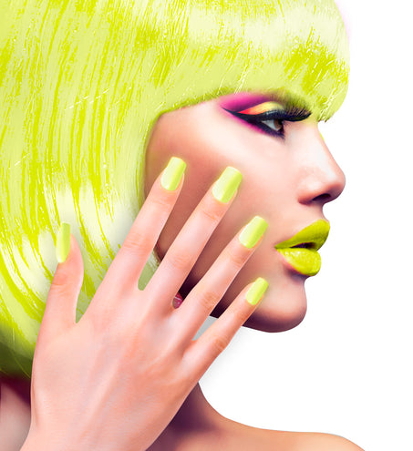 Widmann SRL Airbrush nagels neon geel
