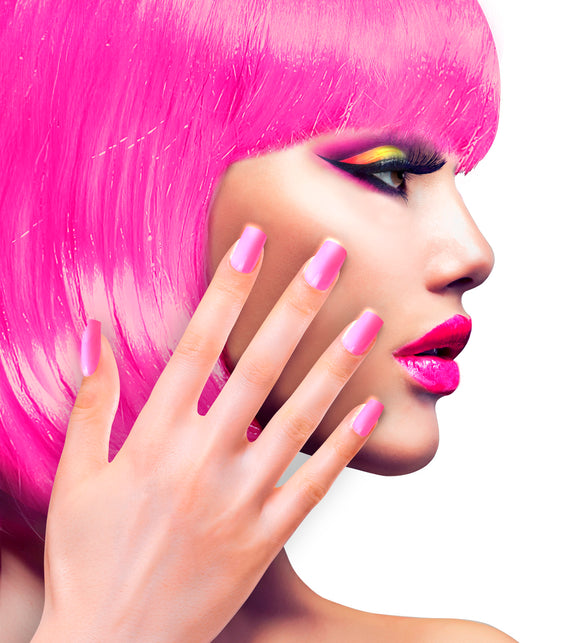 Widmann SRL Airbrush nagels neon roze