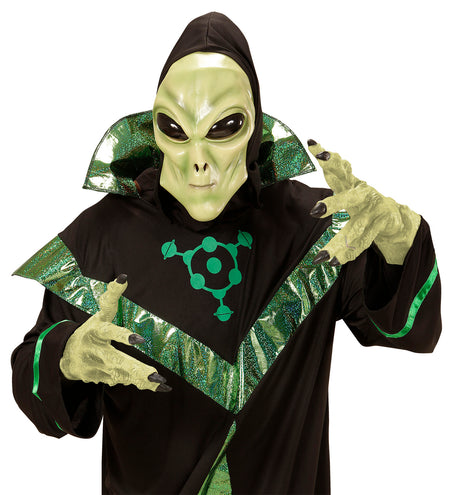 Widmann SRL Alien Masker Met Kap En Bolle Ogen