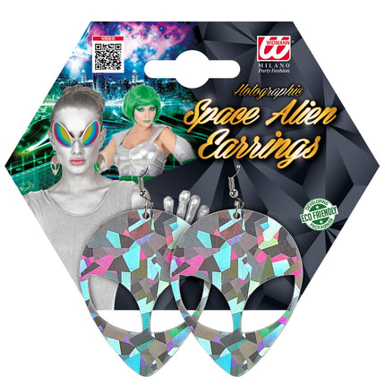 Widmann SRL Alien oorbellen ruimte