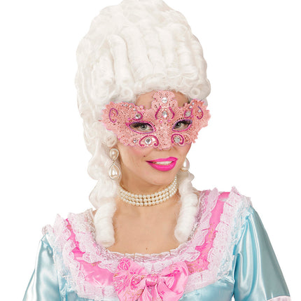 Widmann SRL Antiek roze Venetiaanse oogmaskertjes