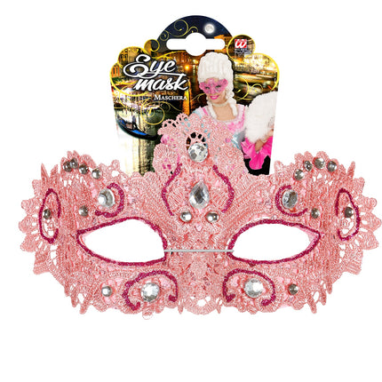 Widmann SRL Antiek roze Venetiaanse oogmaskertjes