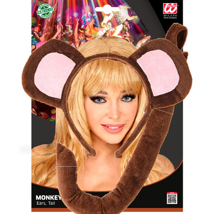 Widmann SRL Apen diadeem met staart