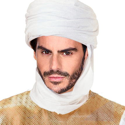 Widmann SRL Arabische tulband wit Sjeik