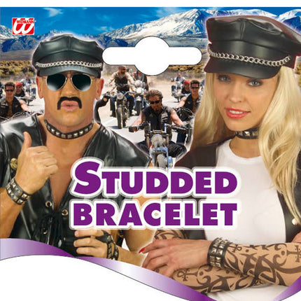 Widmann SRL Armband biker met studds
