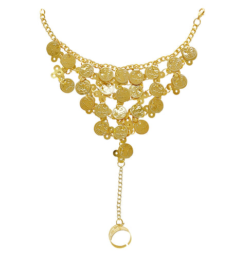 Widmann SRL Armband met ring van nep goud met edelsteen voor carnaval