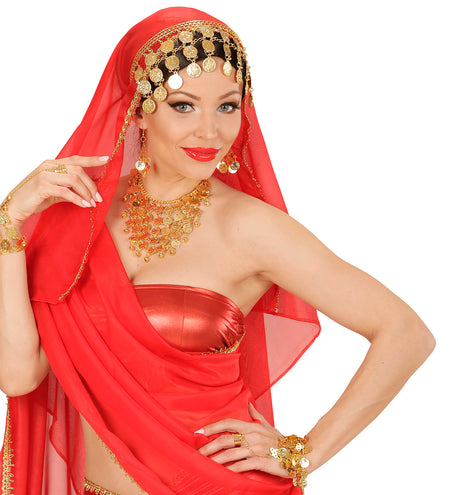 Widmann SRL Armband met ring van nep goud met edelsteen voor carnaval